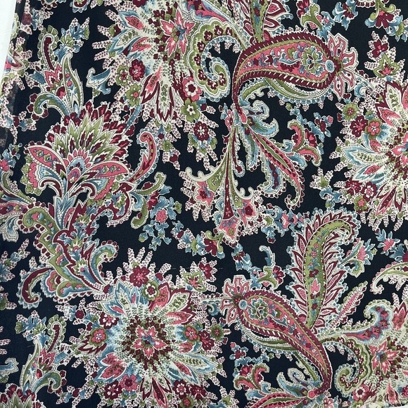Charter Club Women Silk Skirt Sz 6 Wrap Paisley Floral - Picture 8 of 15